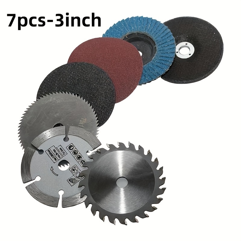 Steel Chain - 7Pcs Procut3인치 원형 톱날 세트(75mm 연삭