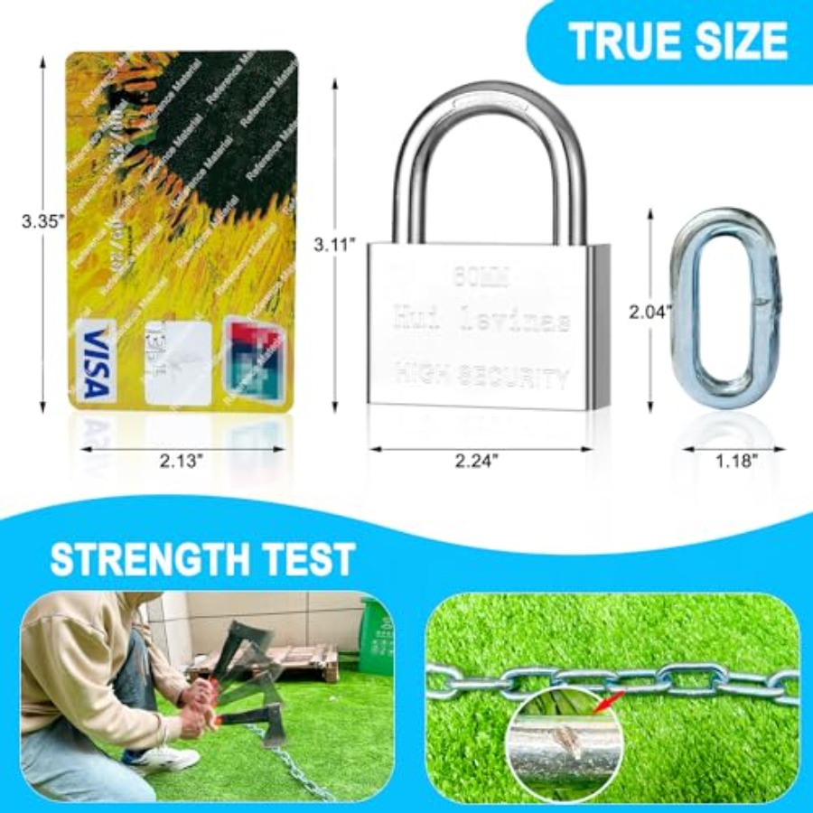 견고한 39인치 8mm 아연 도금 녹 방지 및 도난 방 - Bicycle Chain 리뷰 및 가격