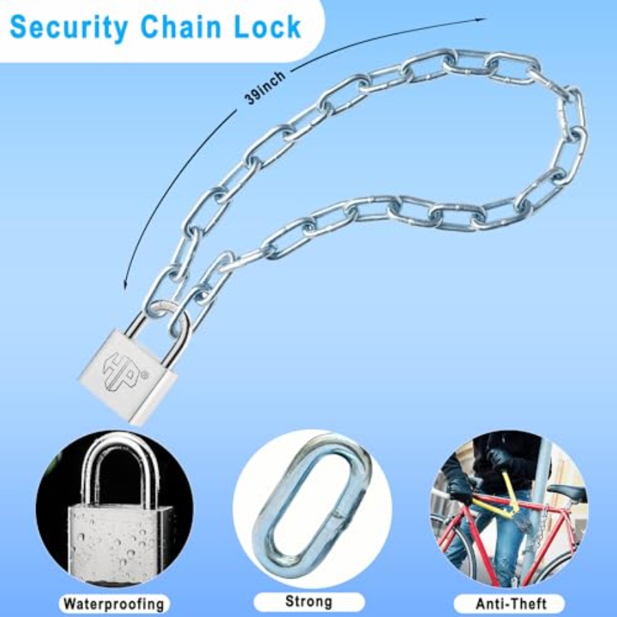 견고한 39인치 8mm 아연 도금 녹 방지 및 도난 방 - Bicycle Chain 리뷰 및 가격