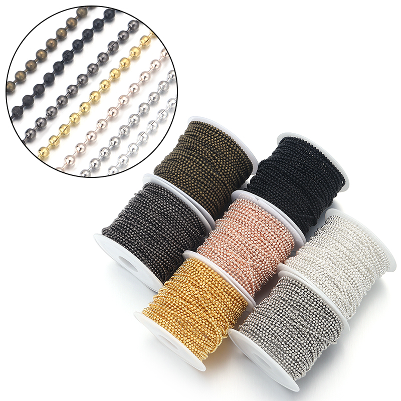10야드/롤 1.5/2/2.4mm 금속 철 구슬 체인  - Roller Chain 리뷰 및 가격